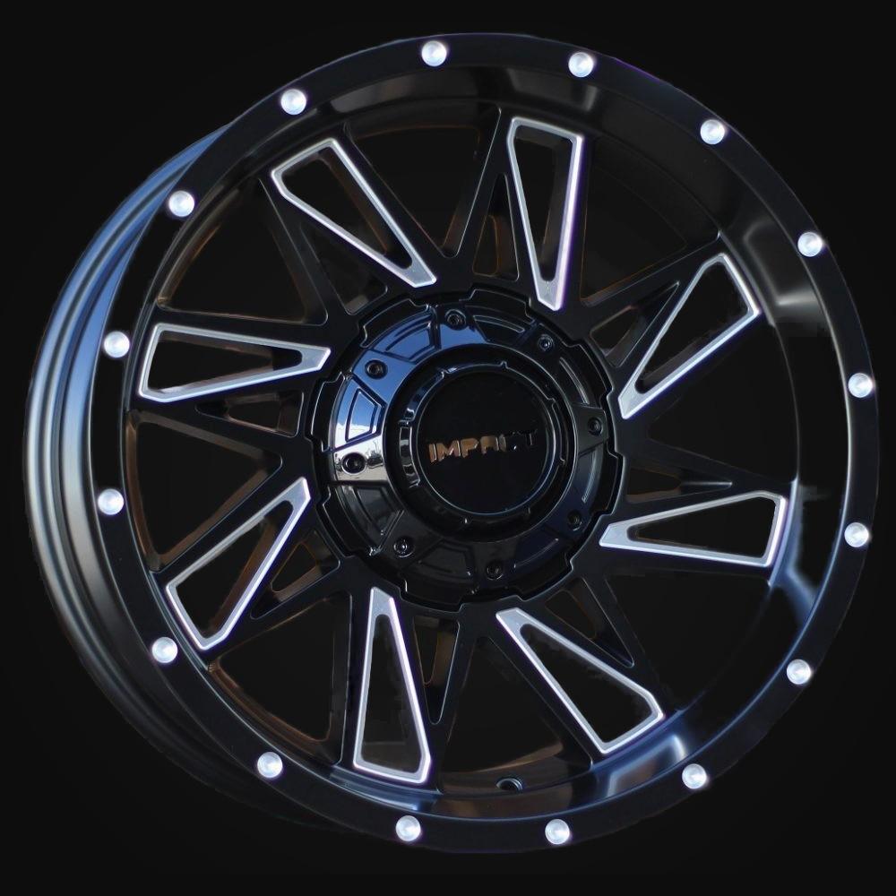 Wheel R18x9J  10X120/127  ET  M12  78.1  B1544  Black Matt+Polished Lip (BMPL)  For 4X4  (K7)