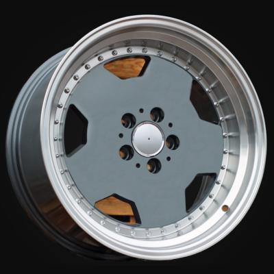 Wheel R18x9J  5X112  ET  30  66.56  B5852  Graphite+Polished Lip (GRPL)  For MER  (P)  (HYBRID FORGED MONOBLOCK Style Rear+Front)