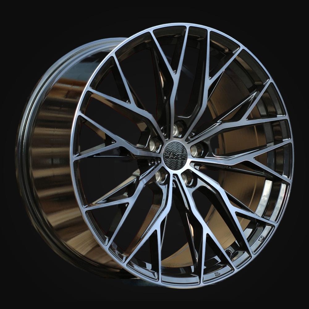 Wheel R20x8.5J  5X112  ET  25  66.6  HX042J  (IN0387)  Black+Tinted Face (BLTF)  For HAXER  (K7+Z6+M)  (Front+Rear)
