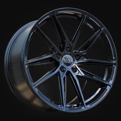 Wheel R21x10.5J  5X112  ET  42  66.5  HX08JF  (23140)  Black (BL)  For HAXER  (P)  (HYBRID FORGED (Front+Rear))