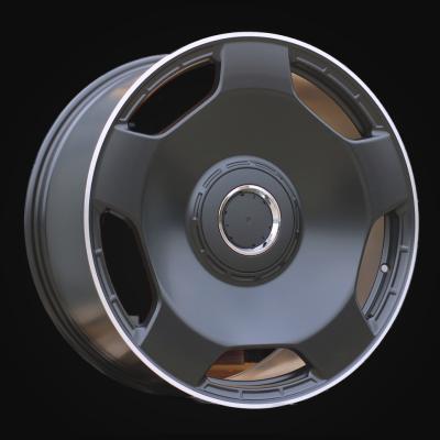Wheel R22x11.5J  5X112  ET  47  66.6  F5133  Black Half Matt+Polished Lip (BLHMPL)  For MER  (P1)  (HYBRID FORGED MONOBLOCK Rear+Front)