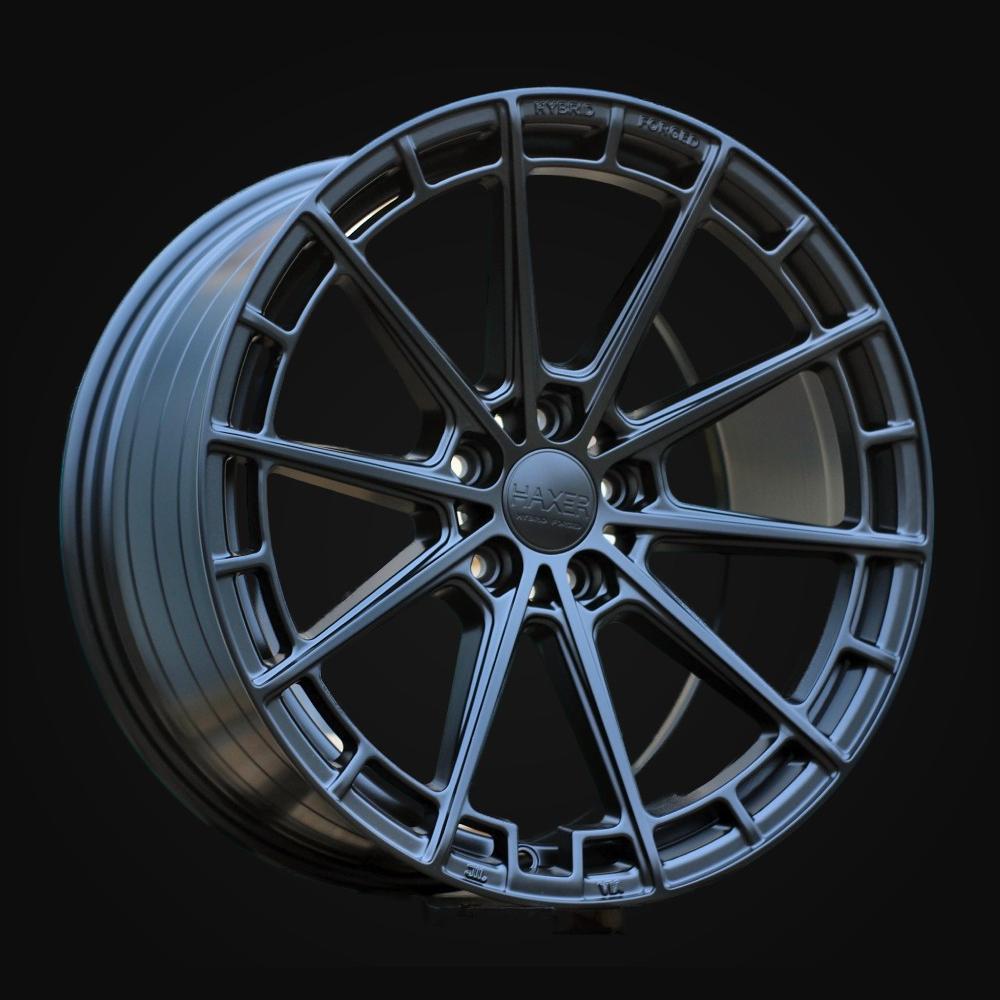 Ratlankis R18x8J  5X108  ET  42  67.1  HX019JF  (F9793)  Black Half Matt (BLHM)  For HAXER  (P2)  (HYBRID FORGED New Design)