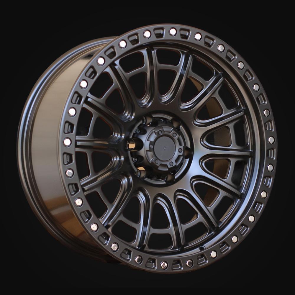 Wheel R20x9J  6X139.7  ET  0  110.1  FBX134J  Black Matt (BM)  For 4X4  (K3)  (HYBRID FORGED MB+Silver Rivets)