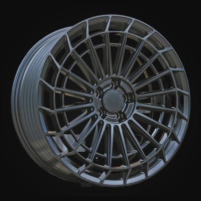 Wheel R21x9.5J  5X112  ET  41.5  66.6  FBX162J  Black Half Matt (BLHM)  For MER  (K8)  ((EQS V297/EQE SUV X294J) HYBRID FORGED)