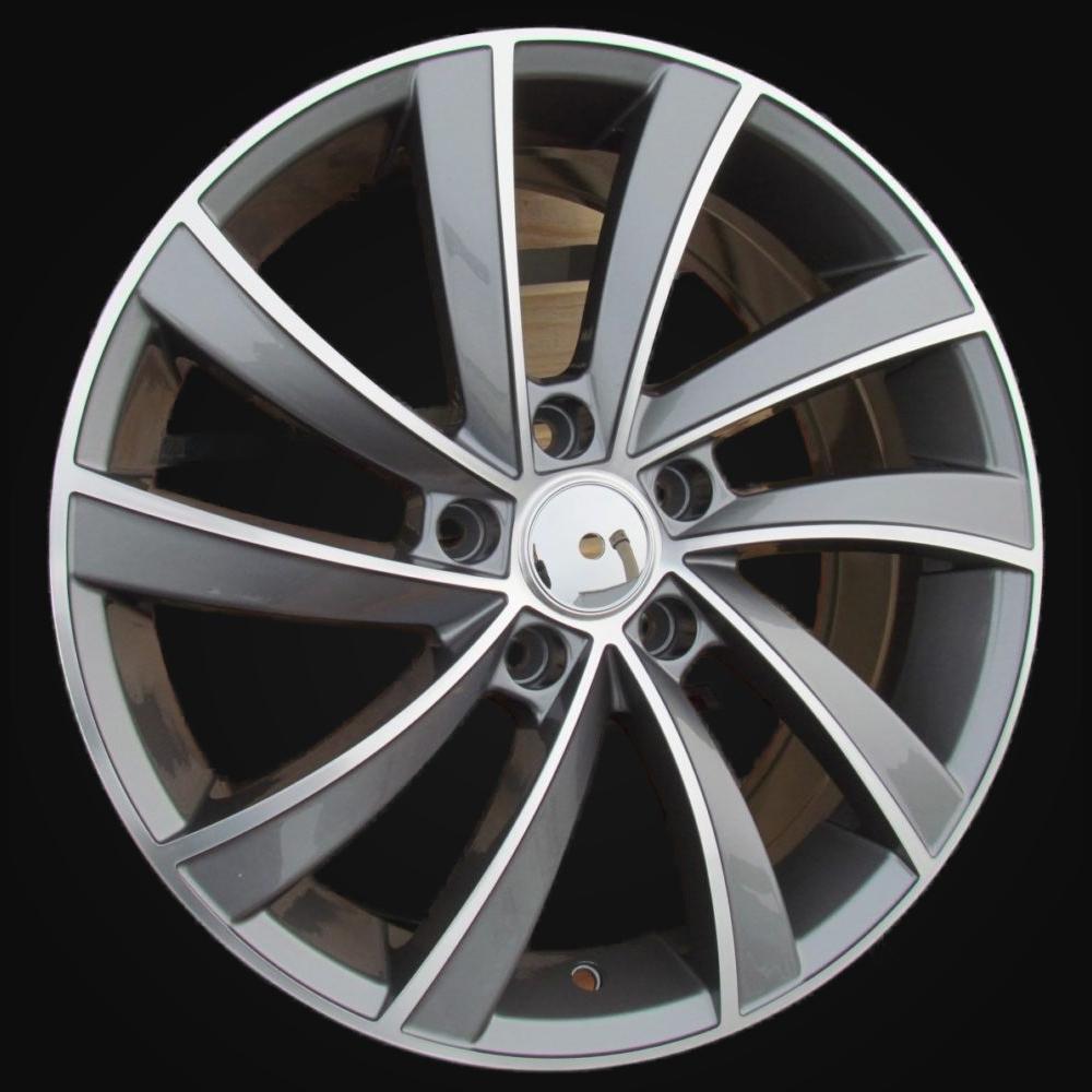 Wheel R18x7.5J  5X112  ET  45  57.1  SK523  (FE025)  Grey Polished+Powder Coating (MGPC)  For SKODA  (P1)