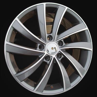 Wheel R18x7.5J  5X112  ET  45  57.1  SK523  (FE025)  Grey Polished+Powder Coating (MGPC)  For SKODA  (P1)