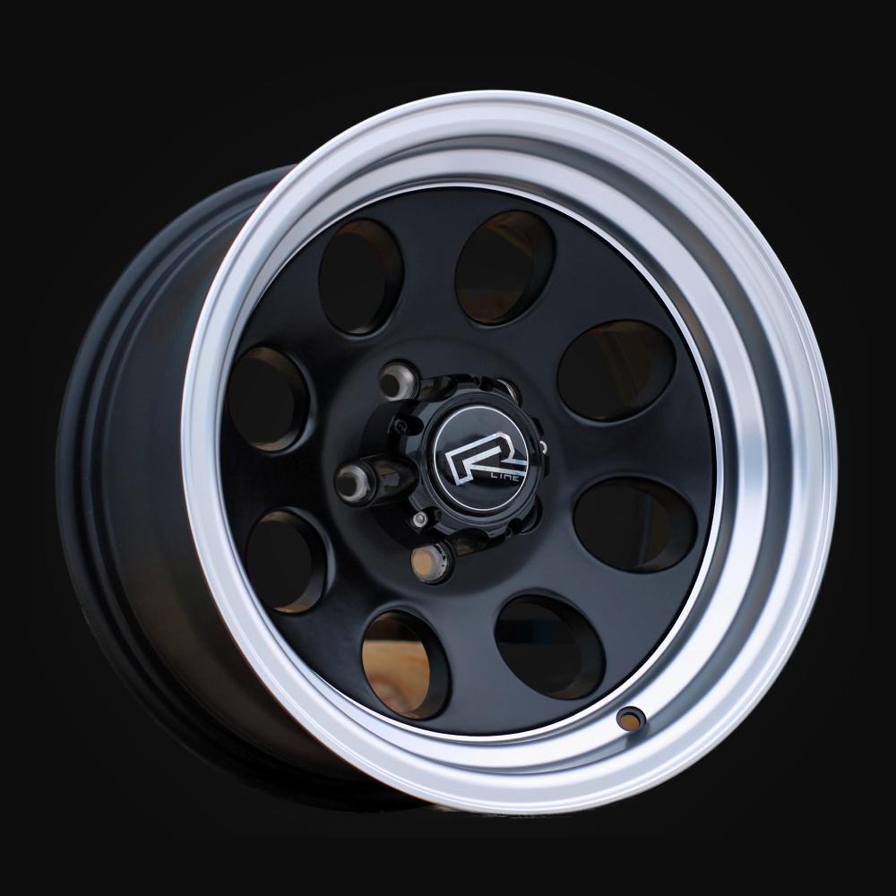 Wheel R15x8J  5X114.3  ET  M20  83.1  XF171  Black Half Matt+Polished Lip (BLHMPL)  For 4X4  (R+K4)
