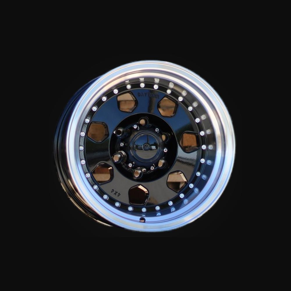 Wheel R16x10J  6X139.7  ET  M36  110.1  B5169  Black+Polished Lip (BLPL)  For 4X4  (R)