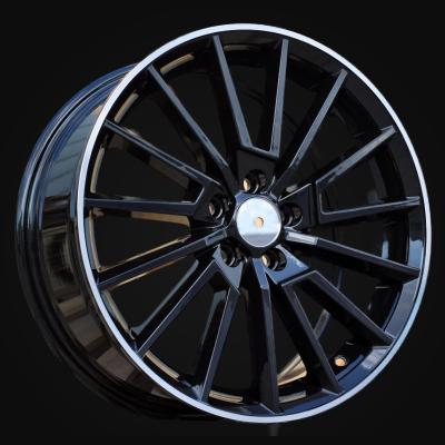 Wheel R17x7J  5X112  ET  46  57.1  B5969  Black+Polished Lip (BLPL)  For SKODA  (P)