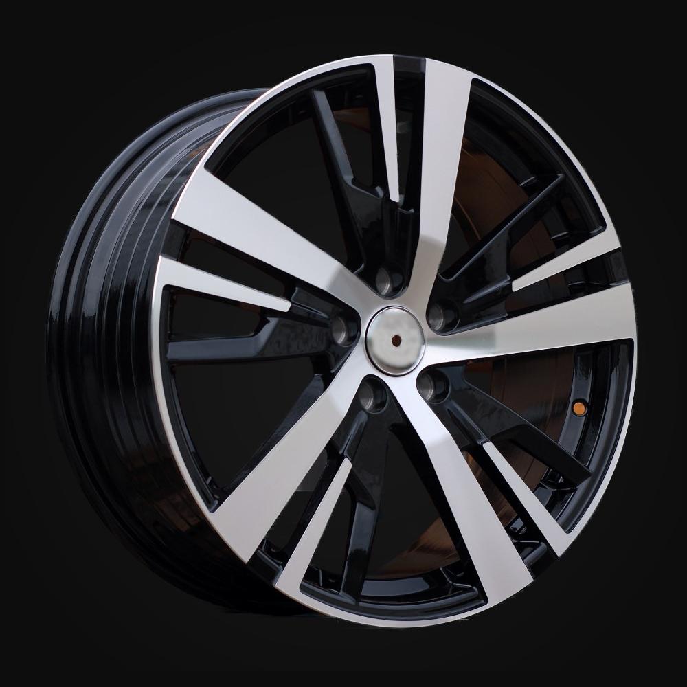 Wheel R18x7.5J  5X108  ET  49  65.1  YF0448  Black Polished (MB)  For PEUG  (P1)  (HYBRID FORGED)