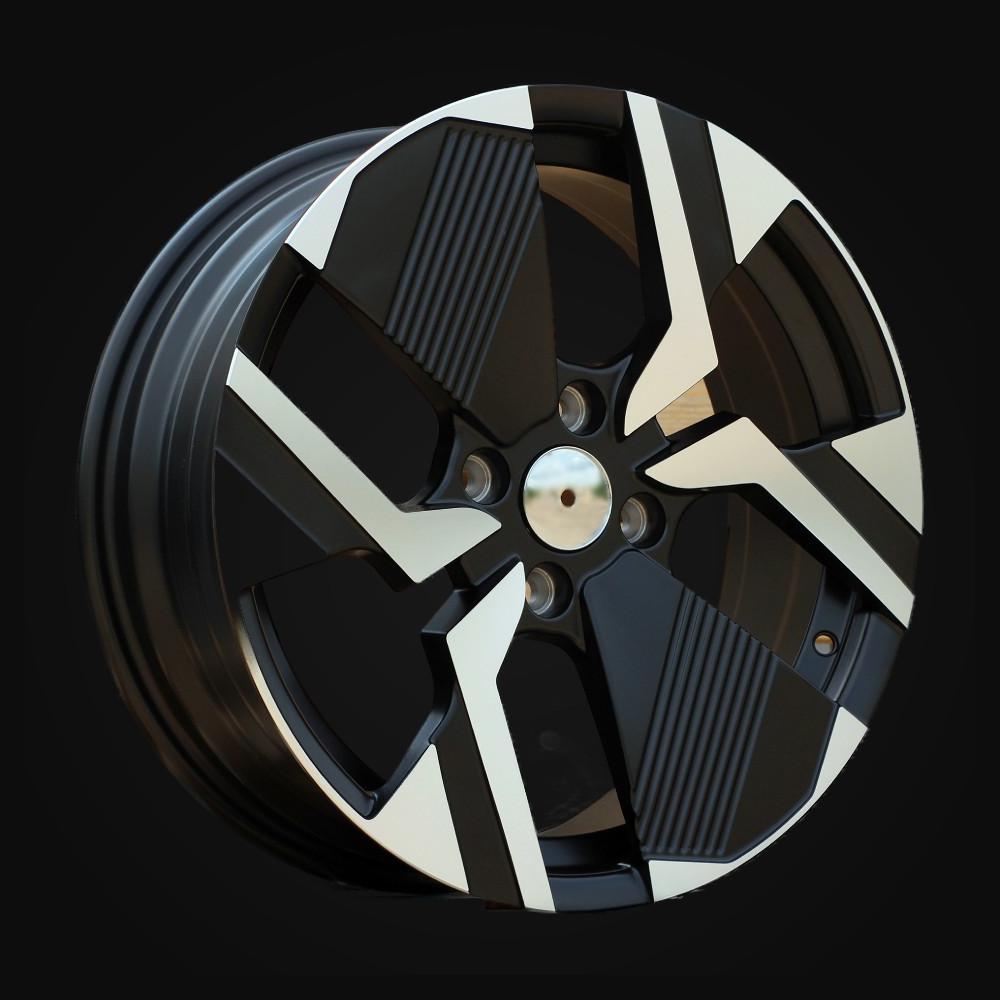 Wheel R17x6.5J  4X108  ET  32  65.1  YF6148  Black Polished Half Matt (MBHM)  For PEUG  (P2)  (HYBRID FORGED)