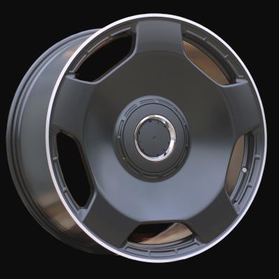 Cerchio R20x9.5J  5X112  ET  35  66.6  F5133  (BYF3111)  Black Half Matt+Polished Lip (BLHMPL)  For MER  (Z2)  (HYBRID FORGED MONOBLOCK Rear+Front)