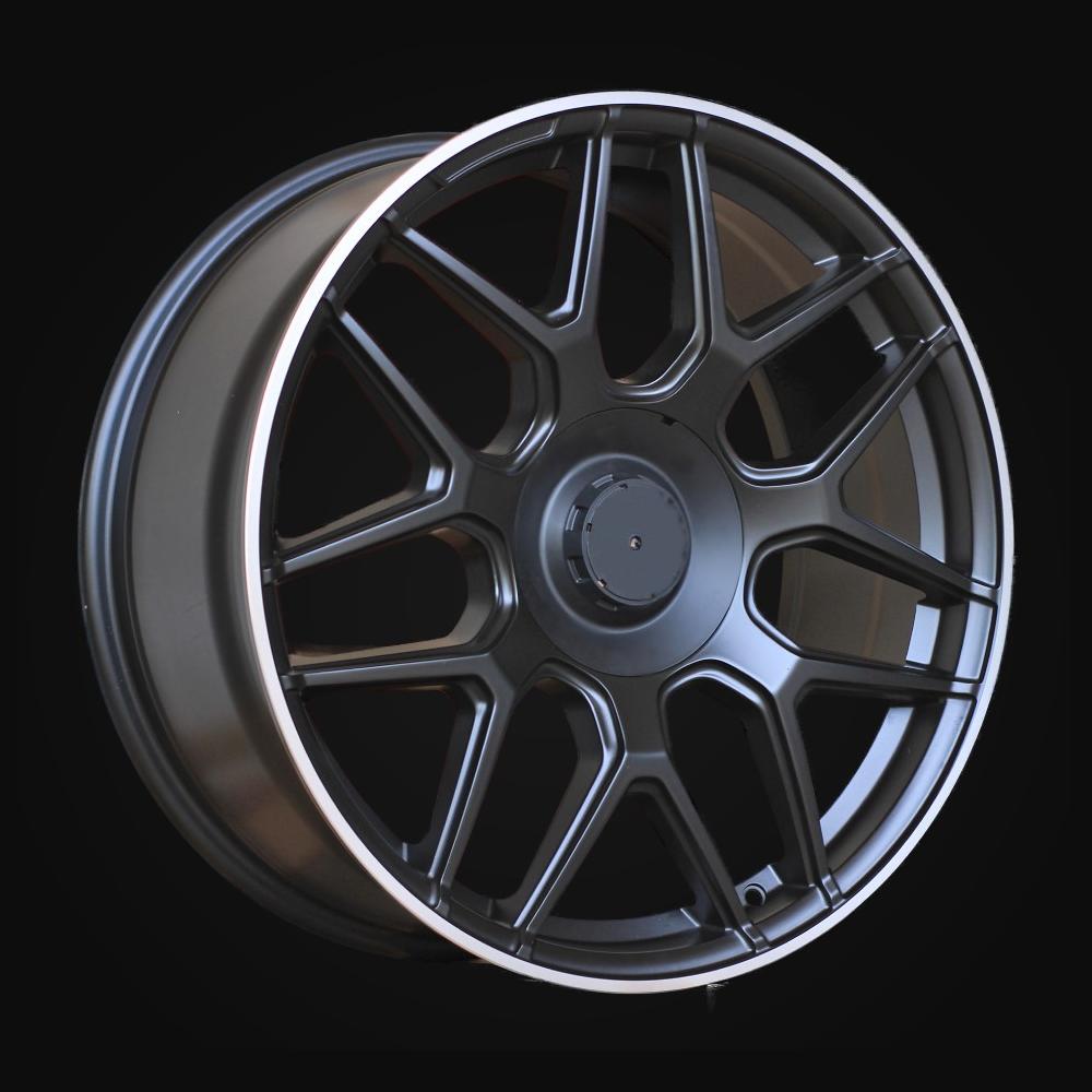 Wheel R21x10J  5X112  ET  44  66.6  B5318  (FBX491J)  Black Half Matt+Polished Lip (BLHMPL)  For MER  (P2)  (HYBRID FORGED Rear+Front)
