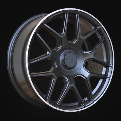 Wheel R21x11J  5X112  ET  42  66.6  B5318  (FBX491J)  Black Half Matt+Polished Lip (BLHMPL)  For MER  (P2)  (HYBRID FORGED Rear+Front)