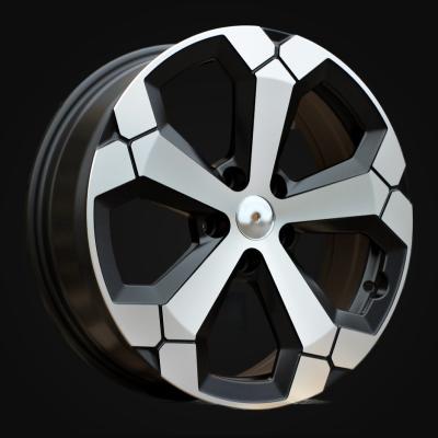 Wheel R17x6.5J  5X114.3  ET  45  66.1  Y1274  Black Polished Half Matt (MBHM)  For DACIA  (R+P+P2)  (NEW Model)