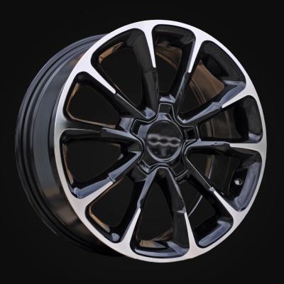 Wheel R17x7J  5X110  ET  40  65.1  Y1281  Black Polished (MB)  For FIAT  (Z4)  (NEW Model 500)
