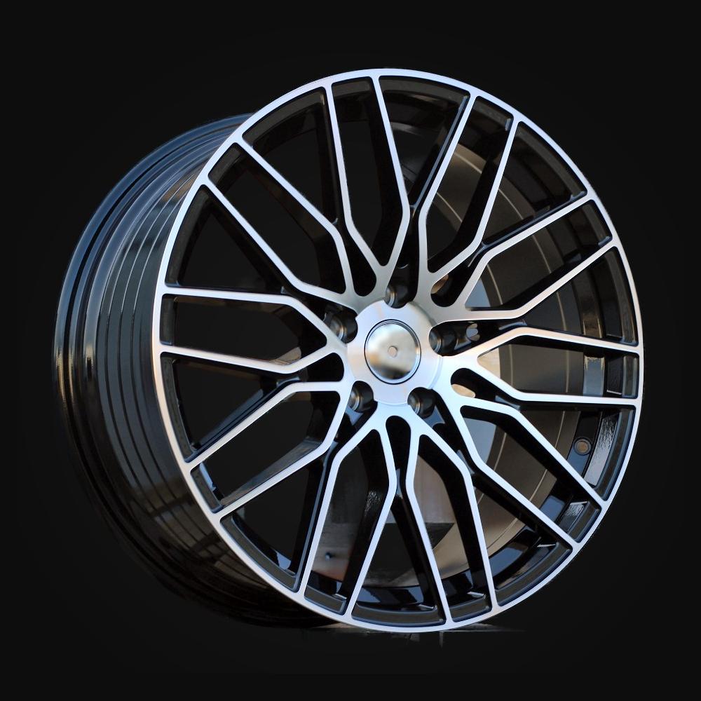 Wheel R19x8.5J  5X112  ET  40  66.5  YF0435  Black Polished (MB)  For RACIN  (K7)  (HYBRID FORGED)