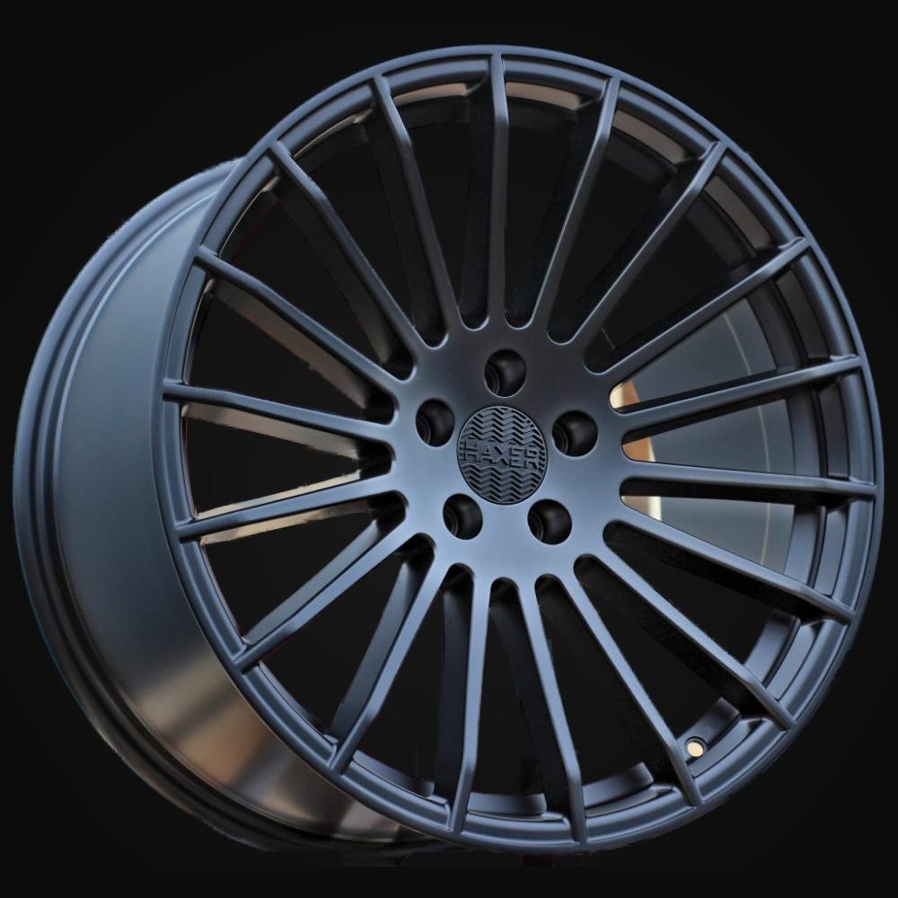 Wheel R20x9.5J  5X112  ET  37  66.6  A1227  (HX010J)  Black Matt (BM)  For HAXER  (K7+P)  (Rear+Front)