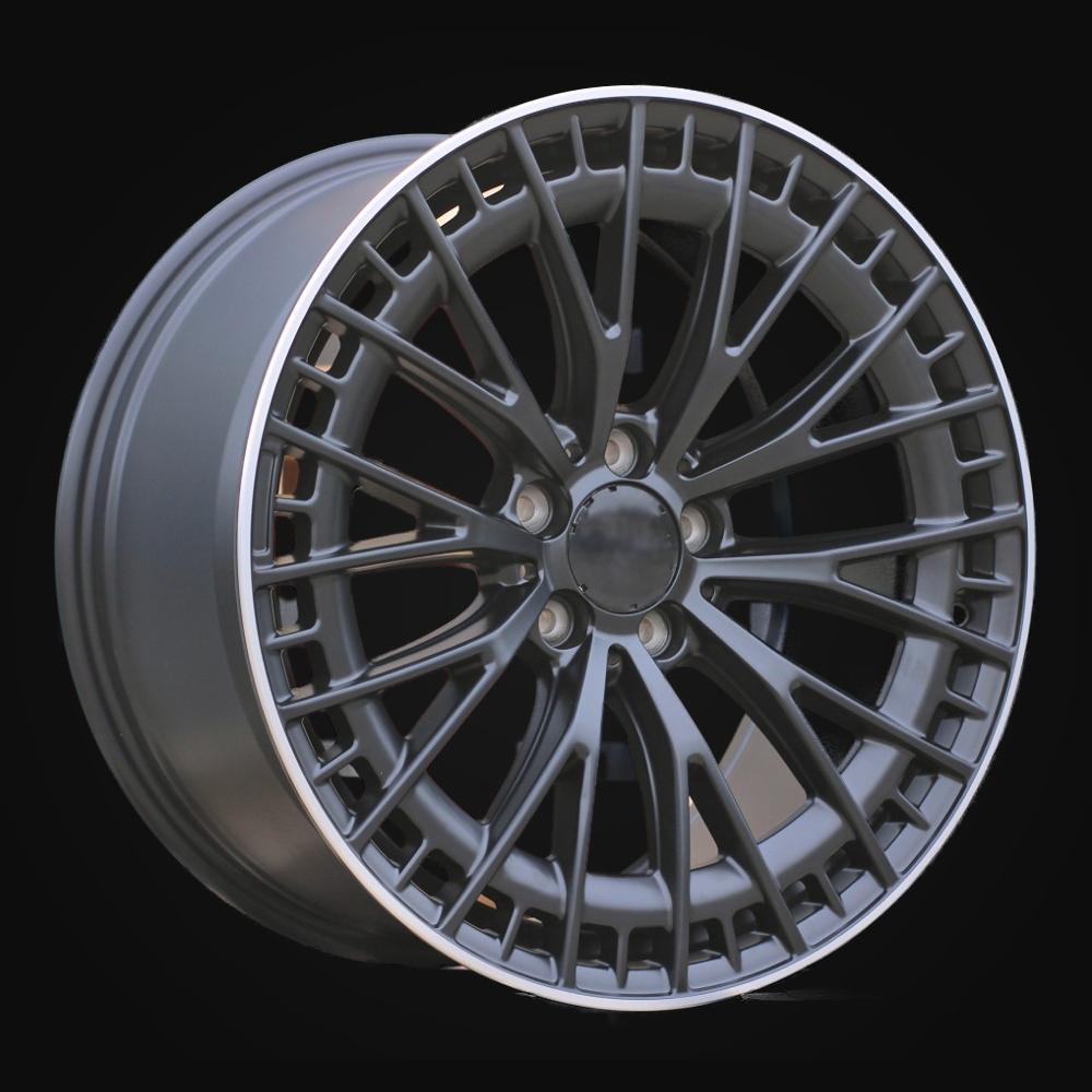 Wheel R19x8.5J  5X112  ET  40  66.6  3S1384  (FBX475J)  Black Half Matt+Polished Lip (BLHMPL)  For MER  (P2)  (HYBRID FORGED Rear+Front)