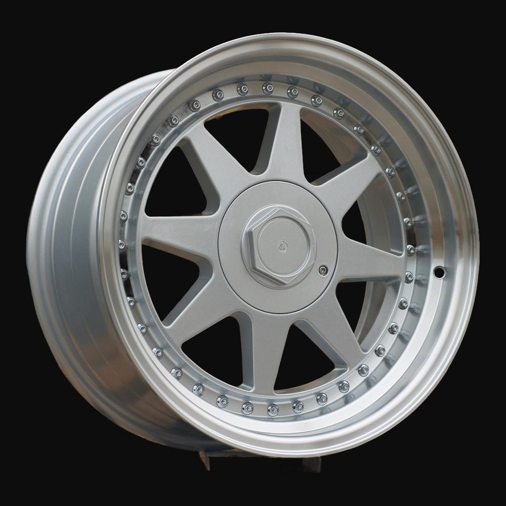 Felge R17x8.5J  4X100  ET  25  57.1  7905F  Silver+Polished Lip (SP)  For RACIN  (Z6)  (HARTGE Style)