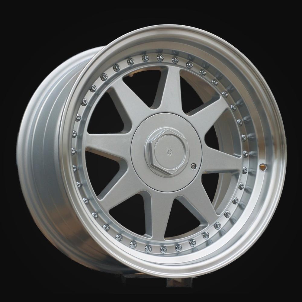 Wheel R17x7.5J  4X100  ET  30  57.1  7905F  Silver+Polished Lip (SP)  For RACIN  (Z6)  (HARTGE Style)