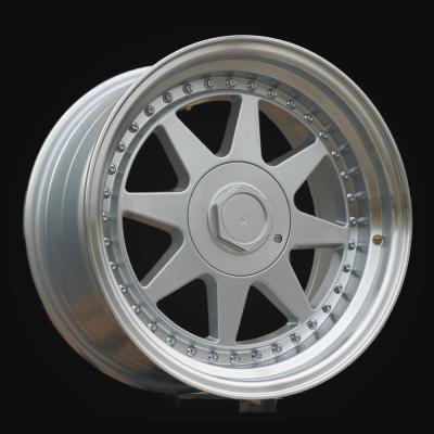 Wheel R17x7.5J  4X100  ET  30  57.1  7905F  Silver+Polished Lip (SP)  For RACIN  (Z6)  (HARTGE Style)