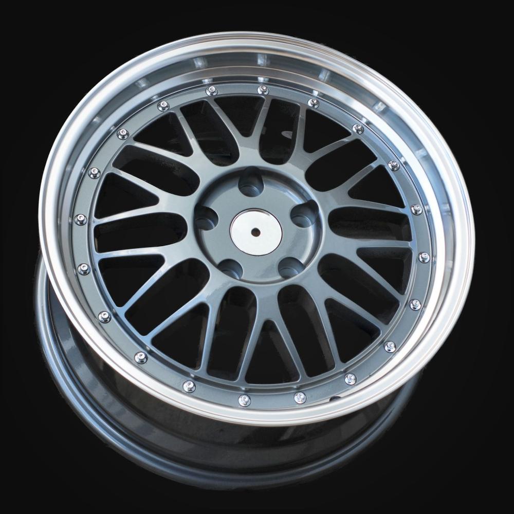 Wheel R17x7.5J  5X120  ET  34  72.6  A1025  Gun Metal+Polished Lip (GMPL)  For RACIN  (P)  (BBS Style)