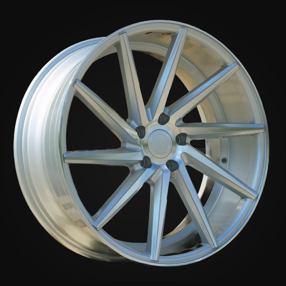 Wheel R17x7.5J  5X112  ET  38  66.5  B1058  (LU561)  Machined Silver (MS)  For RACIN  (P1)  ((Left side) Style Vossen)