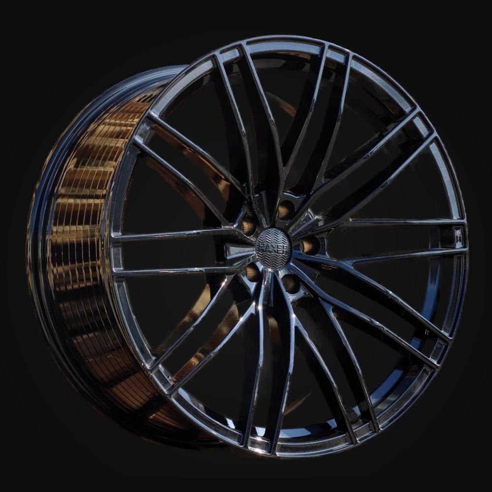 Wheel R19x8.5J  5X112  ET  30  66.5  F1995  (YF0417)  Black (BL)  For AUD  (K7)  (HYBRID FORGED ABT Style)