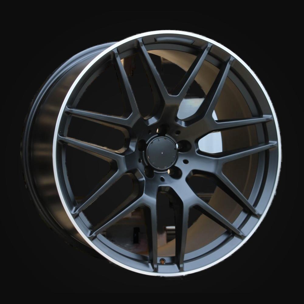 Wheel R22x10J  5X112  ET  46  66.6  FE115  (L1622)  Black Half Matt+Polished Lip (BLHMPL)  For MER  (K4+P1+Z6)  (Rear+Front)