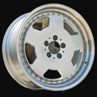Llanta R18x8J  5X112  ET  35  66.6  B5852  (FBX455J)  Silver+Polished Lip (SP)  For MER  (Z6)  (HYBRID FORGED MONOBLOCK Style)