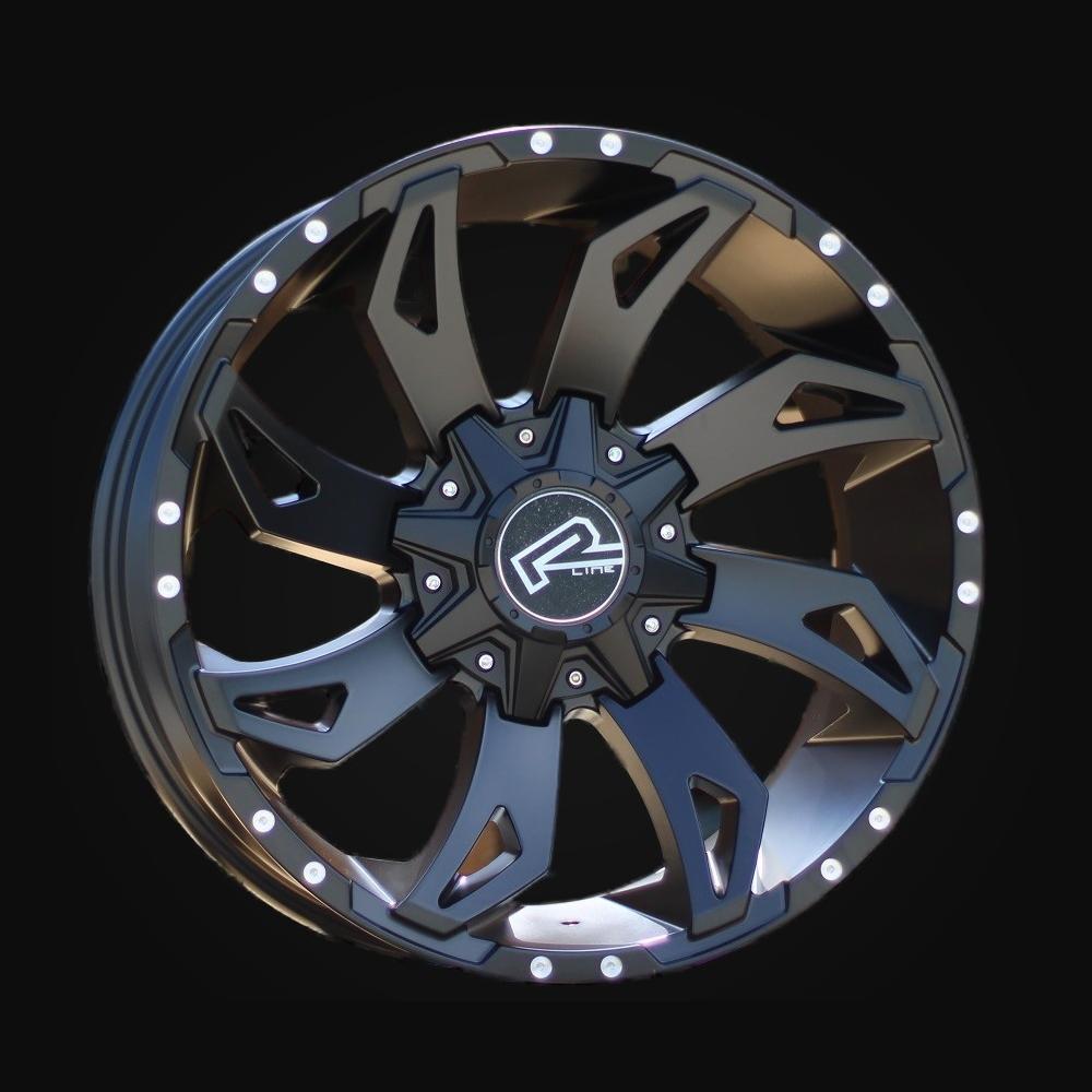 Wheel R20x9J  12X135/139  ET  0  110.1  A8075  Black Matt (BM)  For 4X4  (P)  (Milling)