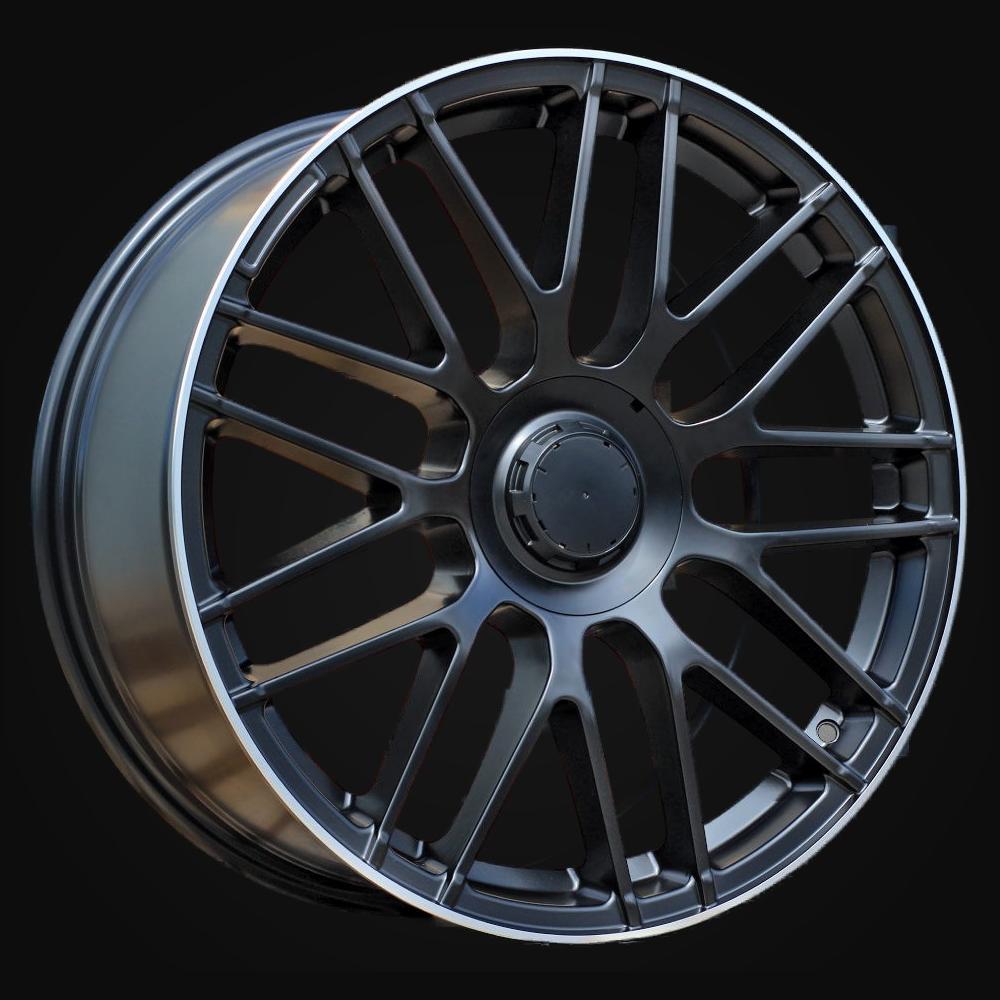 Wheel R19x8J  5X112  ET  45  66.6  B1268  Black Half Matt+Polished Lip (BLHMPL)  For MER  (Z4+Z3+Z2)  (Rear+Front)