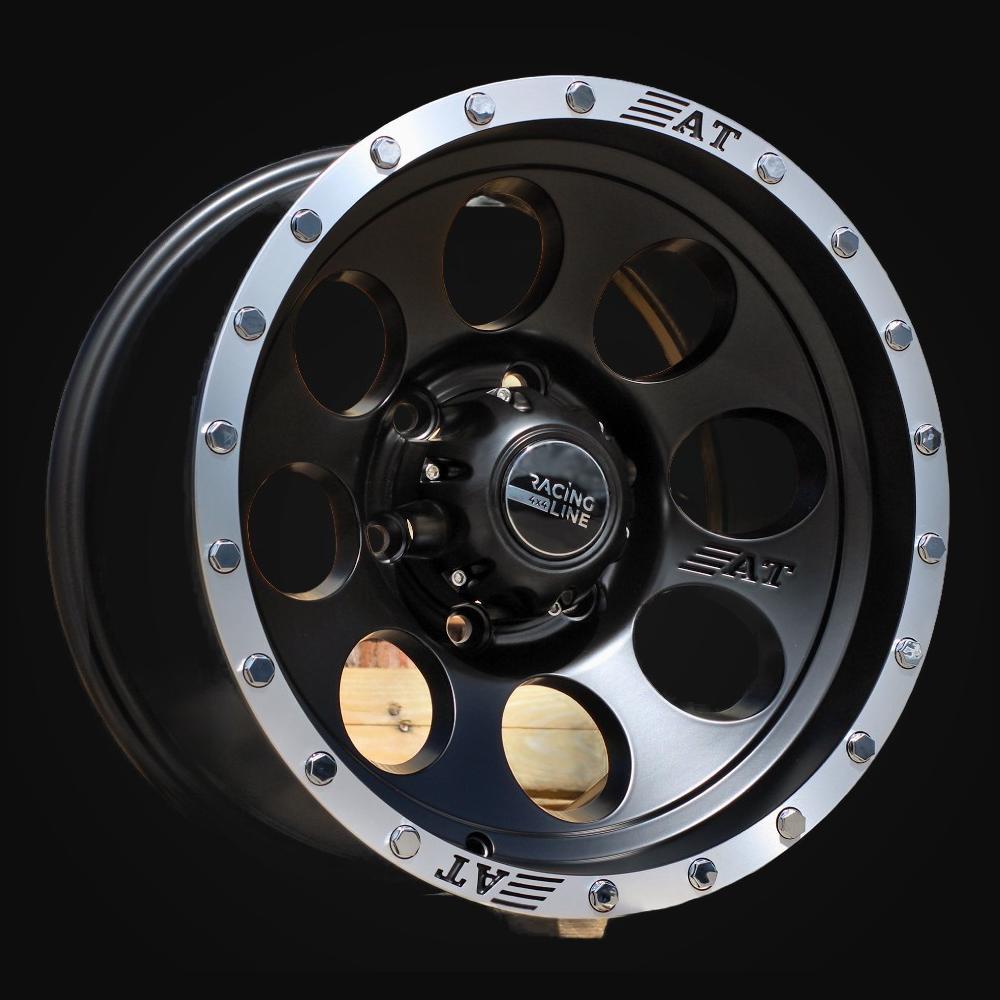 Wheel R16x8.5J  6X139.7  ET  M15  110.1  B5187  Black Half Matt+Polished Lip (BLHMPL)  For 4X4  (P)