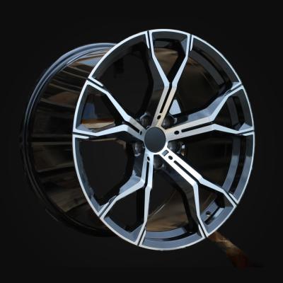 Wheel R22x10.5J  5X112  ET  43  66.6  B5498  (BYD1538)  Black Polished+Powder Coating (MBPC)  For BMW  (K7)  (Rear+Front)