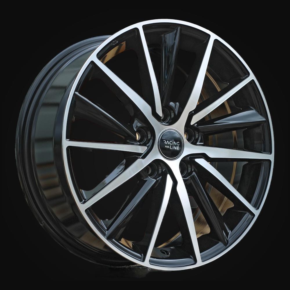 Wheel R17x7J  5X114.3  ET  45  67.1  B5809  Black Polished (MB)  For RACIN  (R)