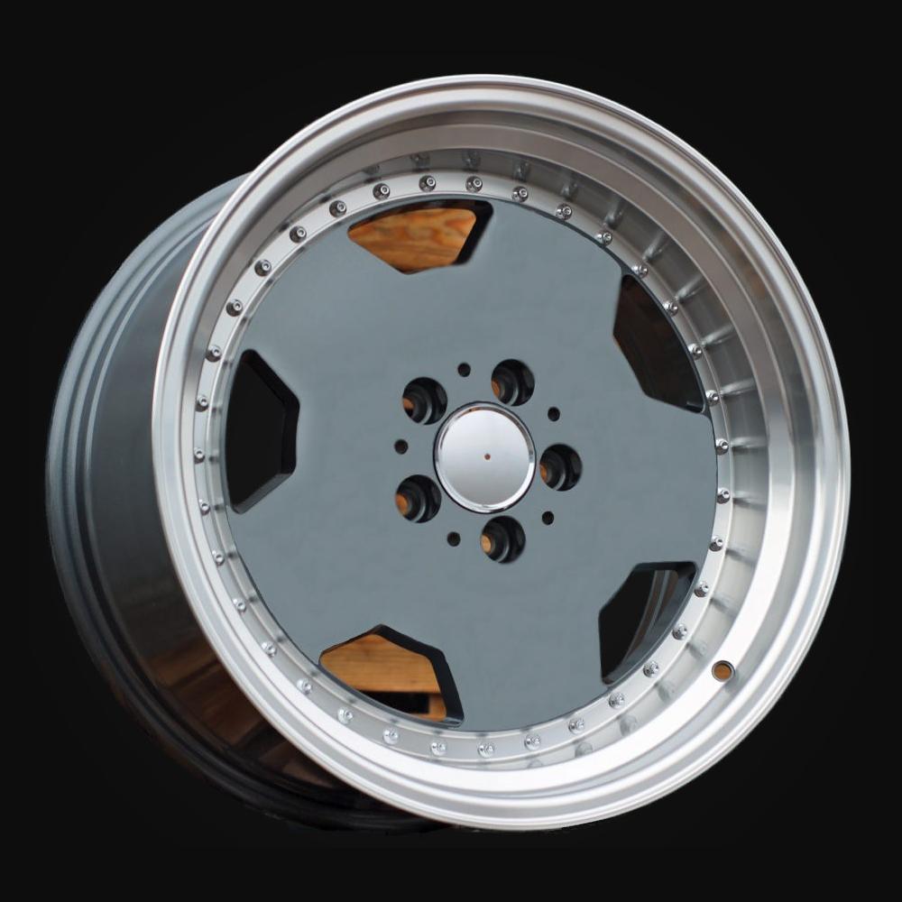 Wheel R17x8J  5X112  ET  25  66.6  B5852  (BY1781)  Graphite+Polished Lip (GRPL)  For MER  (Z1+Z2)  (MONOBLOCK Style)