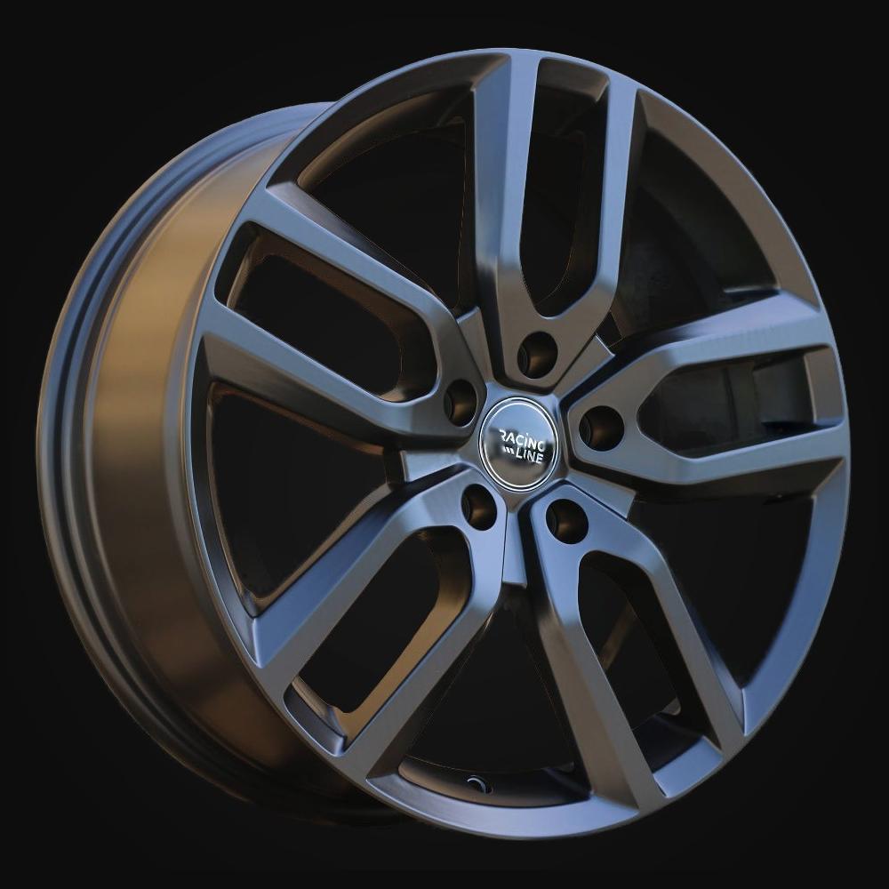 Wheel R17x7J  5X98  ET  41  58.1  B5883  Black Half Matt (BLHM)  For RACIN  (Z7)