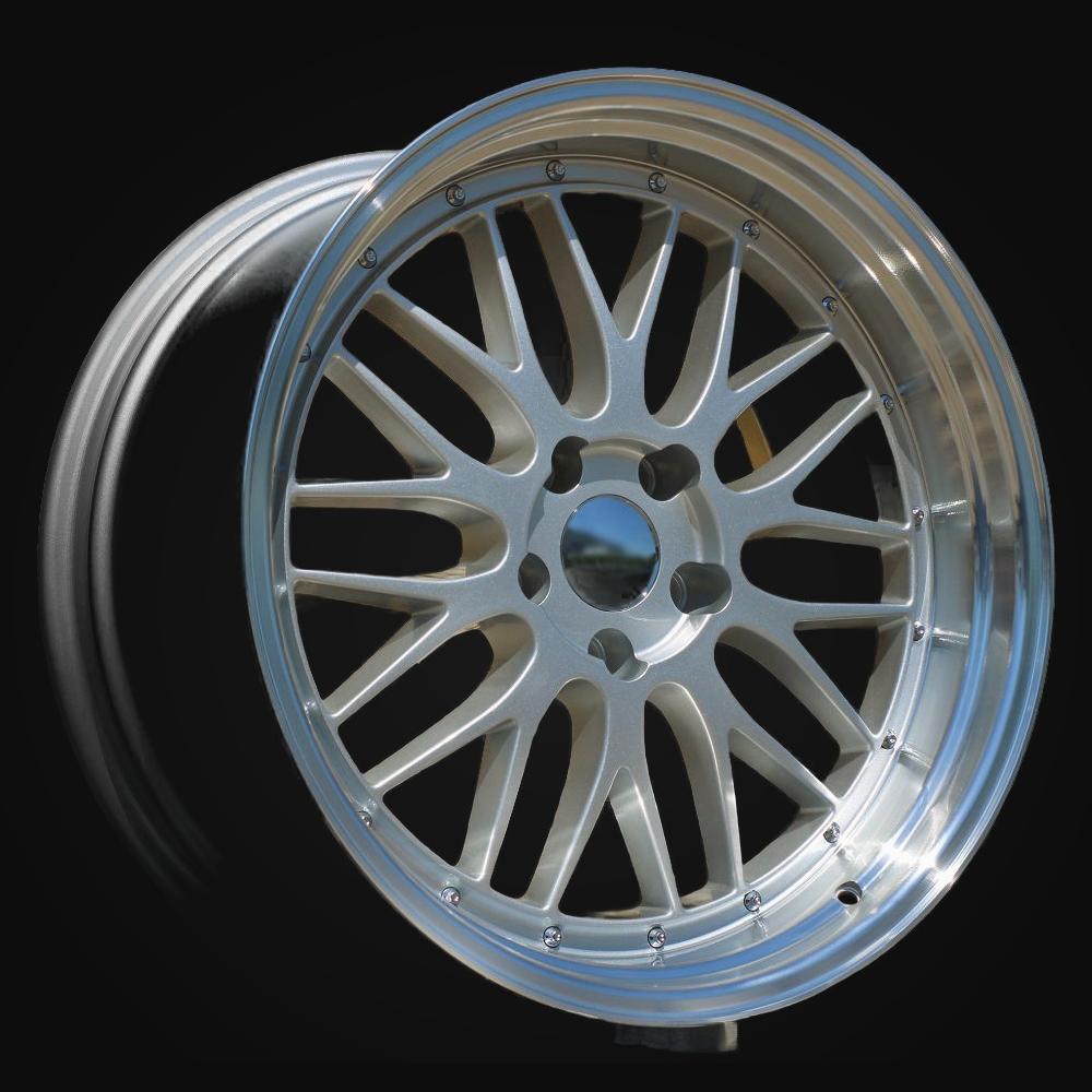 Wheel R19x9.5J  5X120  ET  38  72.6  BK848  Silver+Polished Lip (SP)  For BMW  (K4+Z7)  (BBS Style Rear+Front)