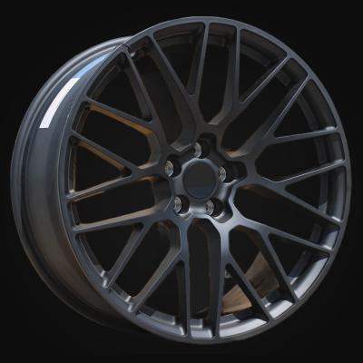 Wheel R21x9J  5X112  ET  26  66.5  BK998  (CQRGW1022)  Black Matt (BM)  For PORCH  (K3)  (FORGED (Rear+Front))