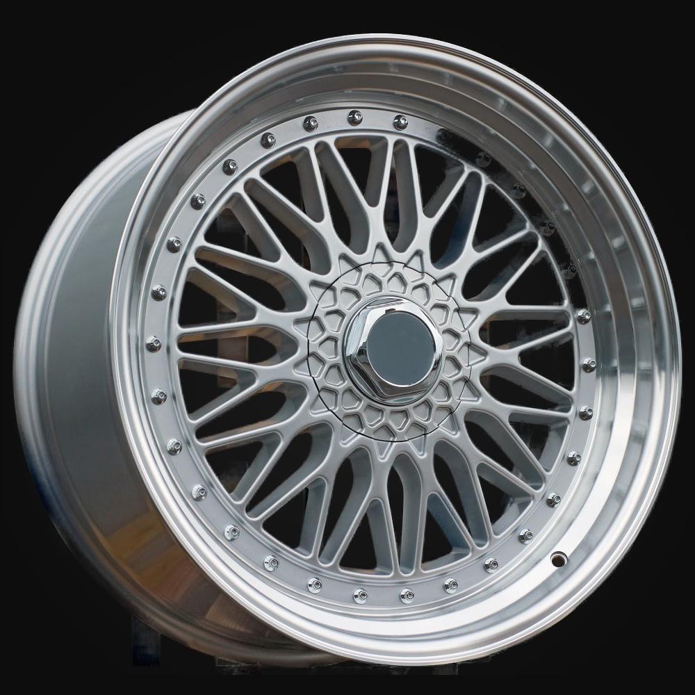 Wheel R15x7J  4X100  ET  35  73.1  BY479  (BK5616)  Silver+Polished Lip (SP)  For RACIN  (P+Z7+R)  (BBS Style)