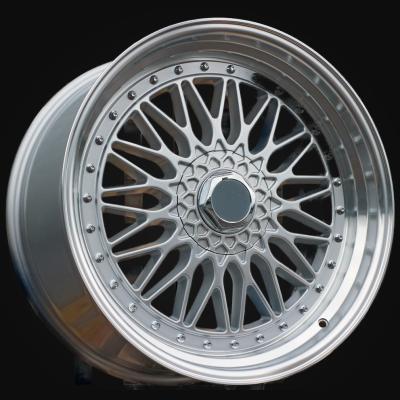 Wheel R15x7J  4X100  ET  35  73.1  BY479  (BK5616)  Silver+Polished Lip (SP)  For RACIN  (P+Z7+R)  (BBS Style)