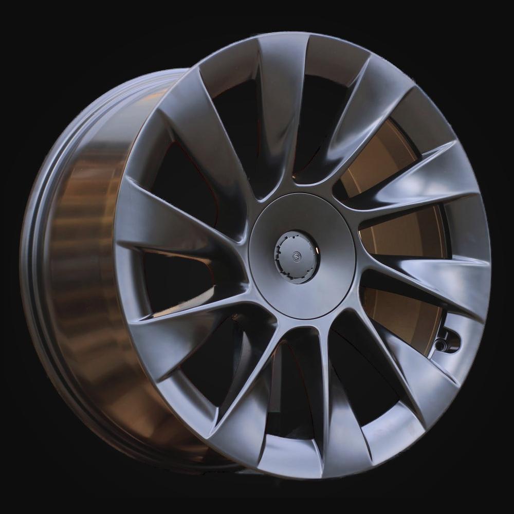 Wheel R19x9.5J  5X114.3  ET  45  64.1  D1797  (H3130F)  Black Half Matt (BLHM)  For TESLA  (K7)  (HYBRID FORGED (Model Y))