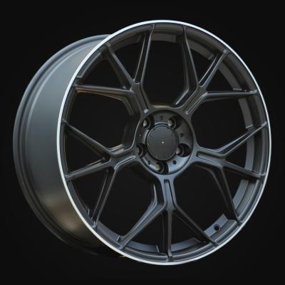 Wheel R19x8.5J  5X112  ET  40  66.56  FBX120J  Satin Black+Silver Lip (SBSL)  For MER  (K3+P1)  (HYBRID FORGED Rear+Front)