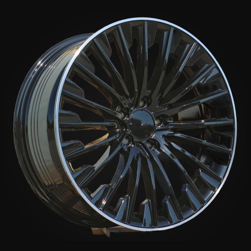 Wheel R19x8.5J  5X112  ET  35.5  66.6  FBX132J  Black+Polished Lip (BLPL)  For MER  (Z5+M)  (HYBRID FORGED)