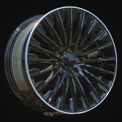 Wheel R19x8.5J  5X112  ET  35.5  66.6  FBX132J  Black+Polished Lip (BLPL)  For MER  (Z5+M)  (HYBRID FORGED)