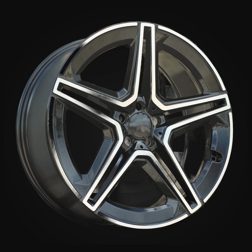 Wheel R22x9.5J  5X112  ET  45  66.5  FBX142J  (H3067F)  Black Polished (MB)  For MER  (M+P2)  (HYBRID FORGED Rear+Front)