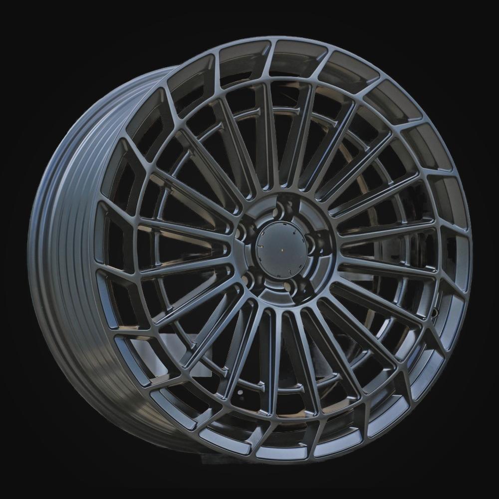 Wheel R22x9.5J  5X112  ET  45  66.6  FBX162J  Black Half Matt (BLHM)  For MER  (Z3)  (HYBRID FORGED Rear+Front)