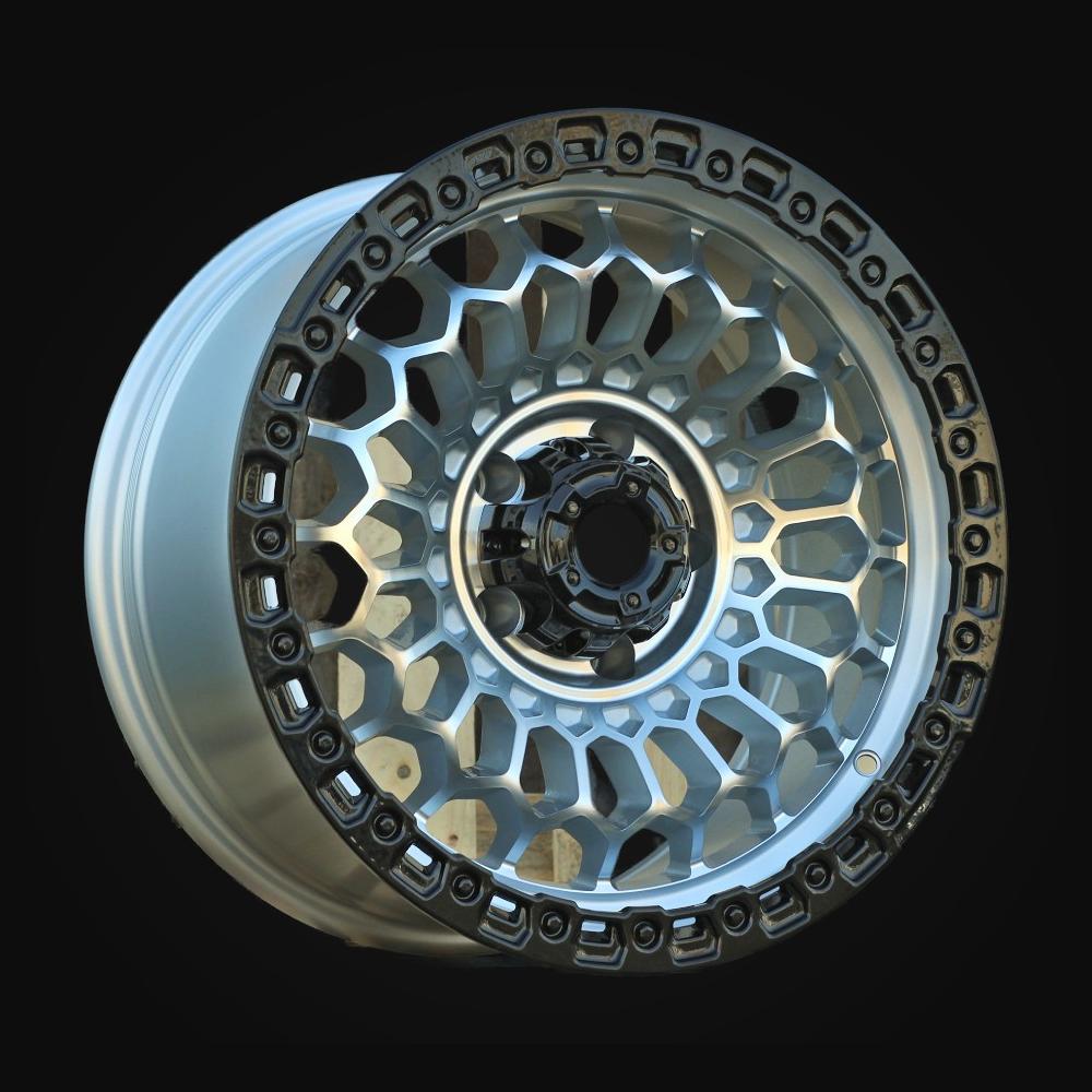 Wheel R17x8.5J  5X127  ET  M12  71.5  FBX357J  Machined Silver+Black (MSB)  For 4X4  (M)  (HYBRID FORGED)