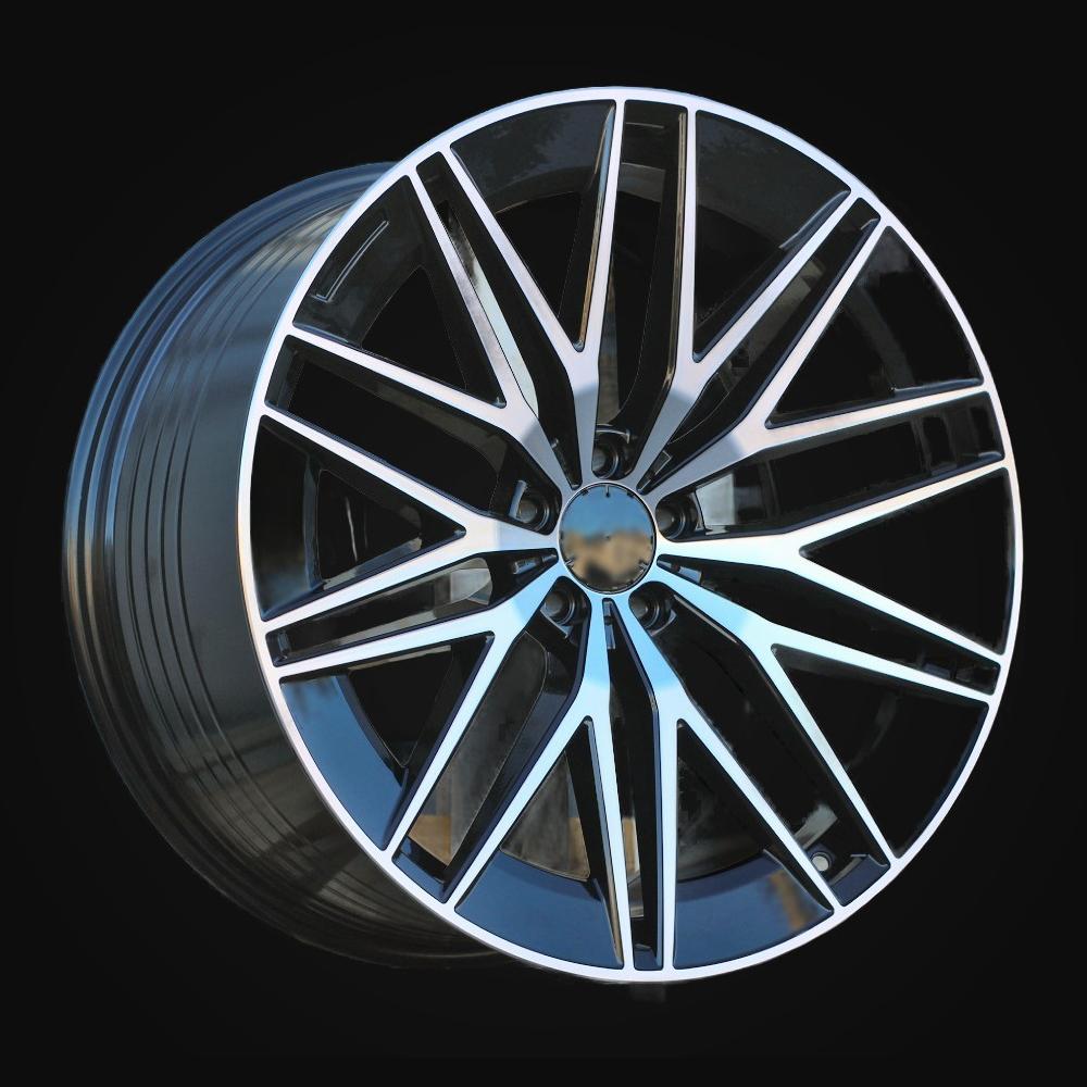 Wheel R22x11.5J  5X112  ET  53  66.6  FBX387J  Black Polished (MB)  For MER  (K3)  (HYBRID FORGED Rear+Front)